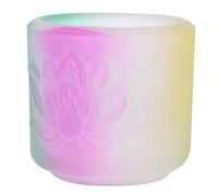 Luxshiny Tazza Offerta Buddha in Vetro, Coppa Loto Decorativa per Casa