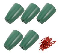 Luxshiny Tazze di Propagazione delle Fragole in Plastico Verde con Supporti per Piante e Forchetta Riutilizzabile, per Coltivazione e Festa Estiva in Giardinaggio Domestico