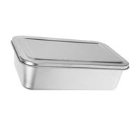 Luxshiny Teglia Rettangolare per Dolci in Acciaio Inox con Coperchio, Teglia Profonda per Tiramisù e Lasagne, Contenitore Forno per Cottura e Conservazione, 22,5x14,5x6,2 Cm, Resistente