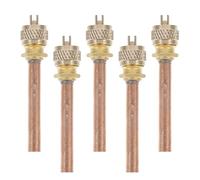 Luxshiny Valvola di Accesso per Refrigeratore 6,3 Cm in Rame Facile da Installare Dado a Coppiglia 5 Pezzi per Impianti di Condizionamento e Refrigerazione