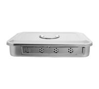 Luxshiny Vassoio Sterilizzatore in Acciaio Inossidabile con Coperchio, Design Rettangolare Ottimizzato e Produzione di Precisione per Strumenti Chirurgici e Medici