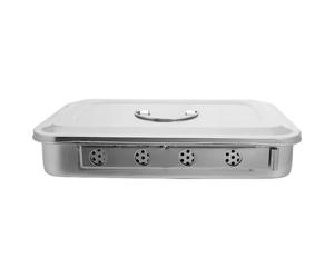 Luxshiny Vassoio Sterilizzatore in Acciaio Inossidabile con Coperchio, Design Rettangolare Ottimizzato e Produzione di Precisione per Strumenti Chirurgici e Medici