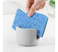 Luxspire Porta Spugne in Diatomite, Supporto per Spugne Asciugatura Rapida, Organizzatore per Spugne Assorbente, Porta Spugna per Bancone Lavello della Cucina, Bagno, Toilette, Grigio Chiaro, Piccolo