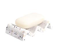 Luxspire Portasapone Domestico, Portasapone Drenante, Porta Saponetta per Bagno Cucina, Portasapone in Resina a Onda, Contenitori Sapone Impermeabile, Organizer Sapone, Porta Spugna, Colore/Bianco
