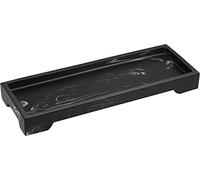 Luxspire Vassoio da Bagno, Vassoio Rettangolare in Resina, Organizer per Camera, Portaoggetti Resistente, Taglia S Vassoio per Shampoo Gioielli Asciugamano Sapone Pianta - Inchiostro