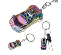 LuxStellar Portachiavi per auto, 1 portachiavi per auto, personalizzabile, con modello convertibile (5 x 2,5 cm, lega di zinco, colorato metallico), portachiavi auto