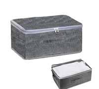 LuxStellar Scatole Pieghevoli Con Coperchio A Zip Scatola Pieghevole Per Vestiti, Pieghevole, Scatola Con Combinazione Grigio, 30 X 20 X 14 Cm, Icontenitore Con Coperchio Con Chiusura A Chiave