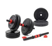 Wiltec LUXTRI Set di manubri 15kg con 8 Dischi in Cemento 2 manubri filettati Chiusure a Stella
