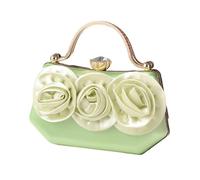 Luxurious Women's Silk Flower Handbag For Parties And Banquets Evening Clutches Purse With Chain Strap And Rhinestones Elegant Evening Clutch