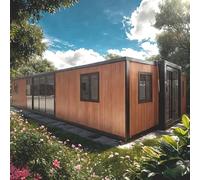 Luxury 20 40ft Prefab 2-3 Camere da letto Living Container House Design modulare personalizzato per alloggi temporanei Avventure per ville all'aperto Verande Giardino Villa & Outdoor Cucina Ufficio