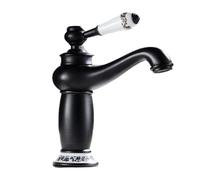 Luxury Basin Bath Faucet Per l'uso in Bagni e Cucine | Retro Single Handle Antique Bronze For Cold And Hot Water Sink Mixer Tap Mixer(Matte Black A)