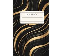 Luxury Black and Gold Lined Notebook - Elegant Abstract Journal for Writing, Notes & Planning: Minimalist premium notebook, 5.5 x 8.5 inches, 100 pages, perfect for work, journaling and gifts
