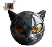 Luxury Black Cat Stone Sculpture, Flairgifts Gleamwith Luxury Black, Cat Stone Sculpture Crystal Cats, Hand-Carved Crystals and Healing St, For Lovers Women Men (1PCS)