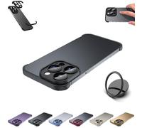 Luxury Corner Edge Pad Lens Protector for Iphone Series, Soft Tpu Silicone Cover Slim Shockproof Thin Lens Protection Case, Premium Frameless, for Iphone12 13 14 15 16 Pro Max (11pro,Black)