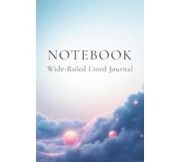 Luxury Cosmic Notebook - Wide Ruled Lined Journal, 100 Pages, Minimal Space Aesthetic for Writing, Notes, Journaling, Manifestation & Creative Thoughts
