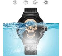 Luxury Creative Skull Men Fashion New Military Steel Quartz Male Boy Wrist Watch