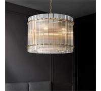 Luxury Crystal Pendant Lights Interior Decoration Gold Double Layer Ring Led Light Bedroom Dining Living Room Ceiling Chandelier