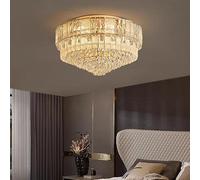 Luxury Crystal Silver LED Big Ceiling Lights for Dining Room Modern Home Decor Ceiling Lamp Round Taper Lighting Lustres