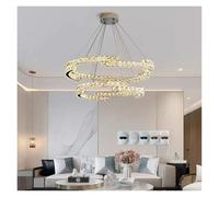 Luxury Crystals Chandelier Dining Bedroom Ring LED Pendant Lamps Home K9 Crystals Dimmable High-end Lights