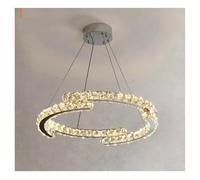 Luxury Crystals Chandelier Dining Bedroom Ring LED Pendant Lamps Home K9 Crystals Dimmable High-end Lights