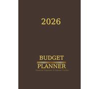 Luxury Financial Planner & Undated Budget Tracker | Savings, Expenses, Net Worth & Bill Organizer: Hardcover Money Management Journal with Monthly ... Logs & Bill Tracker | Brown & Gold Design