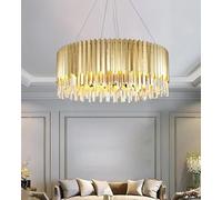 Luxury Gold Ceiling Chandeliers Dimmable LED Lights Modern Pendant Round Hanging Lamps Home Decoration for Dining Room Decor