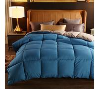 Luxury Hotel Quality King Size Duvet, Tutte Le Stagioni 15 Tog Doppia, Primavera/Autunno/Inverno Singola Doppia Calda Leggera Giù Comodino, 180X220Cm (3Kg), JYLSSKUK, Azzurro, 220 * 240 cm (3 kg)