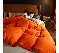 Luxury Hotel Quality King Size Duvet, Tutte Le Stagioni 15 Tog Doppia, Primavera/Autunno/Inverno Singola Doppia Calda Leggera Giù Comodino, 180X220Cm (3Kg), JYLSSKUK, Arancione, 200 * 230 cm (3 kg