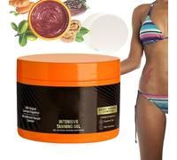 Luxury Intensive Tanning Gel,Natural Tanning Accelerator Lotion with Sponge Puff,Accelerator Cream Brown Tanning Gel, for Sunbeds & Outdoor Sun,Achieve a Natural Tan Skin (1PCS)