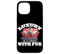 Luxury is a couch with fur Custodia per iPhone 15