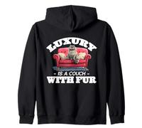Luxury is a couch with fur Felpa con Cappuccio