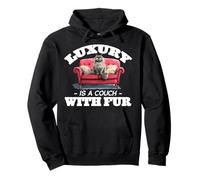 Luxury is a couch with fur Felpa con Cappuccio