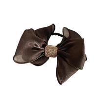 Luxury Party Make up Organza Style Fashion Design Lega Donna Accessori per capelli Corda per capelli Scrunchies in stile coreano (nero) Intelligenza pratica.