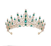 Luxury Queen Princess Round Crown Crystal Crystal Accessori per capelli in oro Colore Women Tiara Bridal Diadem J7L3 Jewelry S Wedding