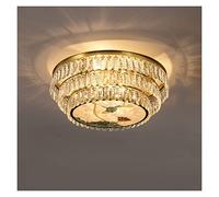 Luxury Round Painted Ceiling Lamp LED Gold Creative Bedroom Dining Room Study Indoor Ornamental Light Crystal Chandelier Modern LED Chandelier (Color : 9Lights-B) (13lights)