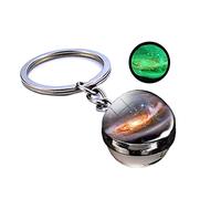 Luxury Sun System Planets Portachiavi Luminoso Sfera di Vetro Pendente Divertente Portachiavi Glow In The Dark Key Chain/Simboleggia Ricchezza Successo #5 Grande