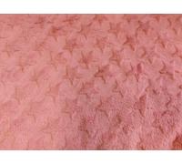 LUXURY Tessuto In Pile Sintetico Corto Finto Pelliccia STELLE ROSA