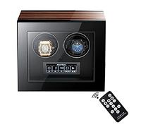Luxury Watch Winder for 2/4/6/9 Automatic Watches Piano Finishing Wood with High-Gloss Lacquer with Remote Control Built-in Illumination LCD Touch Screen Extremely Silent Motor (2+0)