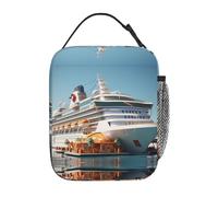 LuxuryCruiseLiner Borsa termica per il pranzo per uomini e donne, design con stampa completa, riutilizzabile, a prova di perdite, grande capacità, per lavoro, scuola, ufficio, viaggi, picnic, con