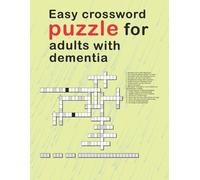 Luxurymedia Press Easy Crossword Puzzles For Adults With dementia (Tascabile)
