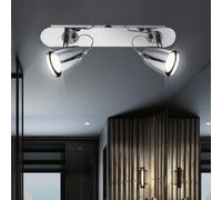 Luxus LED Soffitto Luce Dormire Salotto Camera Spot Faretto Lampada Argento