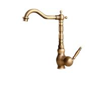 Luxus Retro Ottone Bagno Rubinetto Antico Rotazione 360 ° Rubinetto Miscelatore Ceramica Porcellana Acqua Calda e Fredda Lavandino Rubinetto per Lavabo Stile Vintage Home Decor