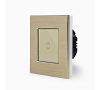 Luxus-Time Pulsanti touch Interruttore della luce nella cornice in vetro - Cornice in alluminio 1 via 2 vie Serie di bassa tensione Interruttore doppio interruttore in vetro (pulsanti touch a 1 via