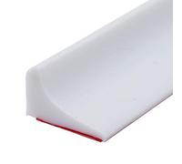 Luxvara 2M Silicone Doccia per Acqua Barriera, Guarnizione Porta, Autoadesivo Silicone Doccia per Barriera Stop Acqua Soglia, Striscia di Tenuta di Separazione Asciutta e Bagnata (Bianco)