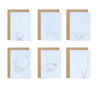 Luxvara 6 Pezzi Biglietti di Auguri Compleanno, 13x18CM Biglietti D'auguri con Buste, Bigliettis Vuoti Bigliettis di Motivo Floreale, per Halloween Natale Compleanno Matrimonio Invito Alla Festa