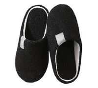 Luxvara Pantofole Peluche Donna Uomo Antiscivolo Calde leggere Morbide Comode Antiscivolo Slippers per Interni Pantofole Ospiti Lavabili Autunno Inverno Ciabatte per Hotel Casa Spa, Nero, 42-43 EU