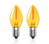 Luxvista 0,5W Lampadine Vintage LED E14,C7 Lampadina Lampada Sale,Lampadina E14 Luce Calda 2000K Lampadine Attacco Piccolo Decorativa Lampadina Notturna,Equivalenti a 5W,Non Dimmerabili,2 Pezzi