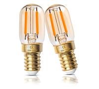 Luxvista 2W E14 Lampadine LED Dimmerabili Ultra Bianco Caldo 2200K Vetro Ambrato Vintage T22 Mini LED E14 Lampadine SES 150 Lumen 15W-20W Equivalente (2-Pack)