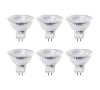 Luxvista 5W Lampadine GU5,3 LED MR16 AC 220-240V Bianco Caldo 3000K Faretto a LED Equivalente 50W Alogena 320LM Non dimmerabile angolo del fascio di 25 ° per faretti Illuminazione da incasso 6 Pezzie