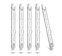 Luxvista Lampadina alogena dimmerabile R7S 118mm 300W, bianco caldo 2800K Pin Base AC220-240V 5900lm J118 Faretto alogeno lineare per l'illuminazione del paesaggio (5 pezzi)